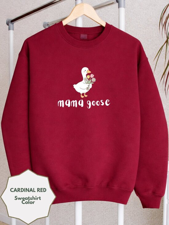Gildan Tops - Mama Goose Sweatshirt Cute Mom Crewneck Cozy Mom Life Gift Funny Mom Sweatshirt